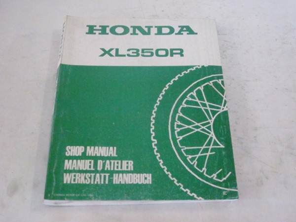 Bild von Werkstatthandbuch Shop Manual XL 350R  67KL300