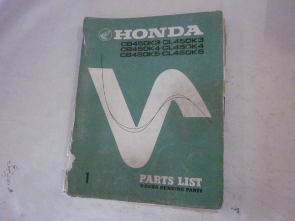 Picture of Parts List CB 450 K3 , 450 K4, 450 K5, CL450 K3, K4, K5/ gebraucht /Stand 1973