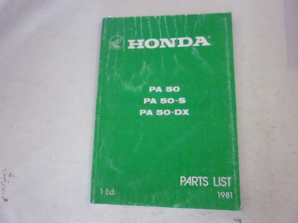 Bild von Parts List PA 50,-S,-DX/ gebraucht /Stand 1981