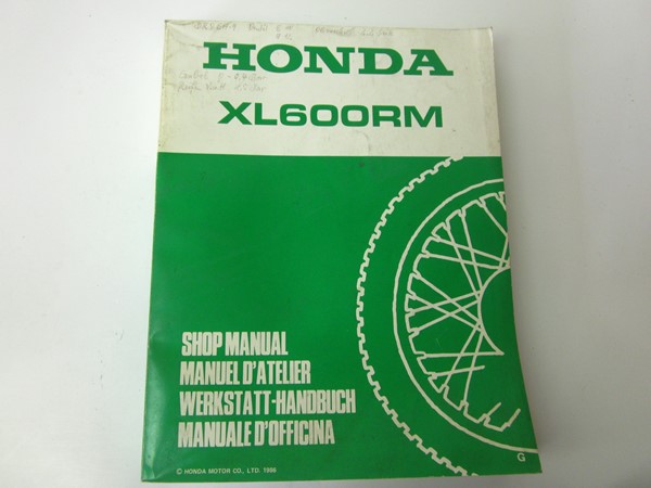 Bild von Werkstatthandbuch Shop Manual Honda XL 600RM  66MM000