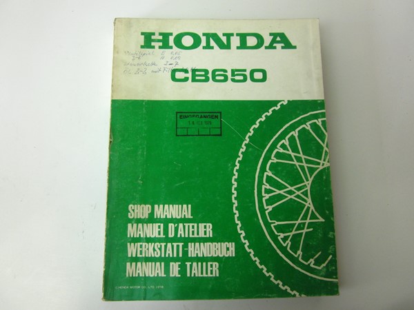 Picture of Werkstatthandbuch Shop Manual CB 650  6642600
