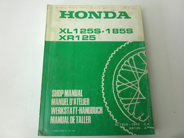 Picture of Werkstatthandbuch Shop Manual XL 125S / 185S / XR 125  6643701
