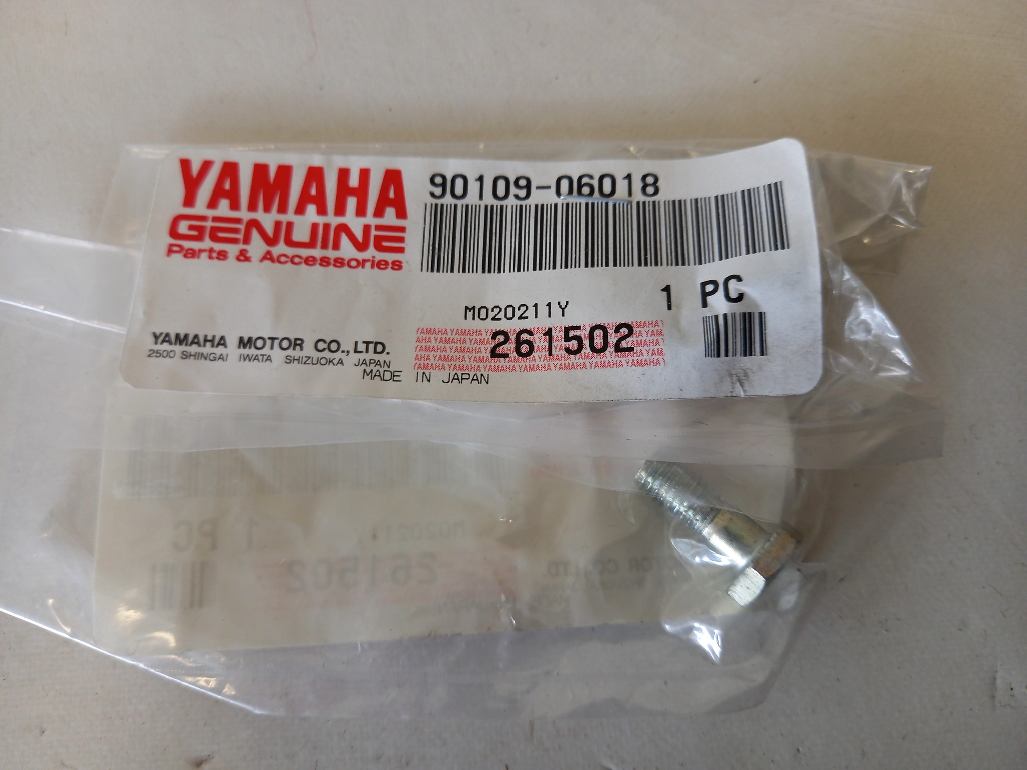 Picture of Yamaha  Schraube  90109-06018