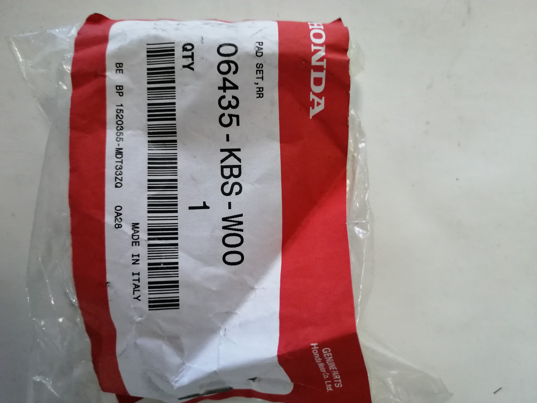 Picture of BREMSBELAG HINTEN  NSR 125  06435-KBS-W00